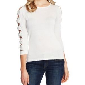 CeCe Antique White Sweater